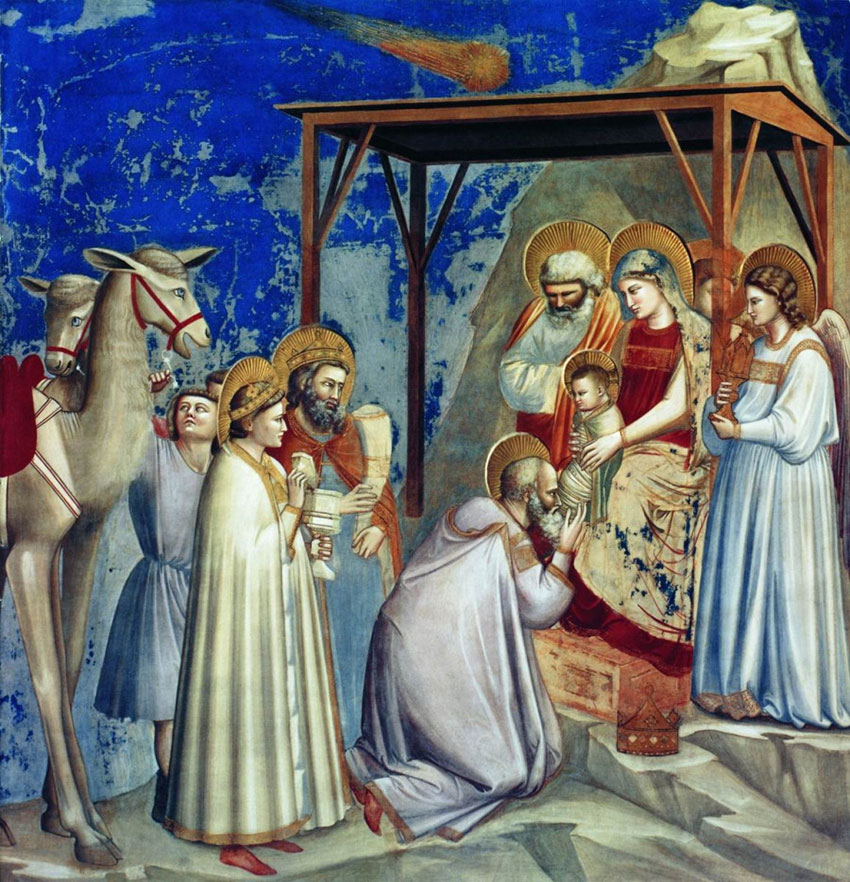 Джотто ди Бондоне (1266-1337), «Поклонение волхвoв»