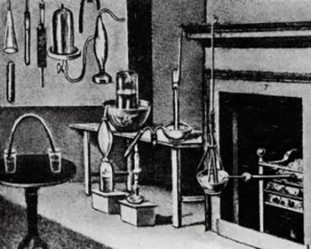 Химическая лаборатория XVIII века