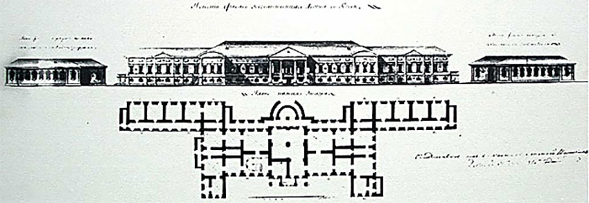 Дворец в 1814 году