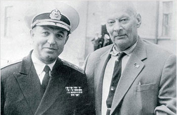 Анатолий Александров с адмиралом Павлом Котовым