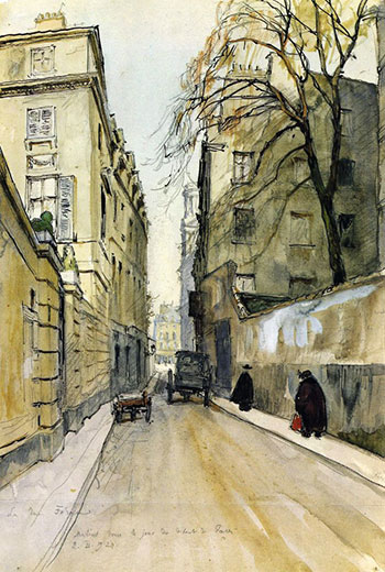 А.Н. Бенуа. Улица в Париже