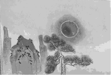 Дотелескопическое изображение солнечных пятен из книги Тяньюань Юли Сянъи Фу времён династии Мин