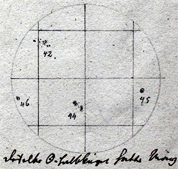 Рисунок Солнца Генриха Швабе. 14 апреля 1847 г.