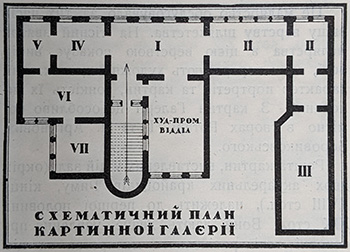 План Картинної галереї. Фото з каталогу 1928