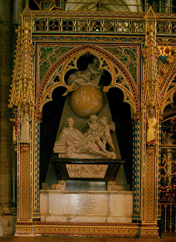 Могила Ньютона у Вестмінстерському абатстві