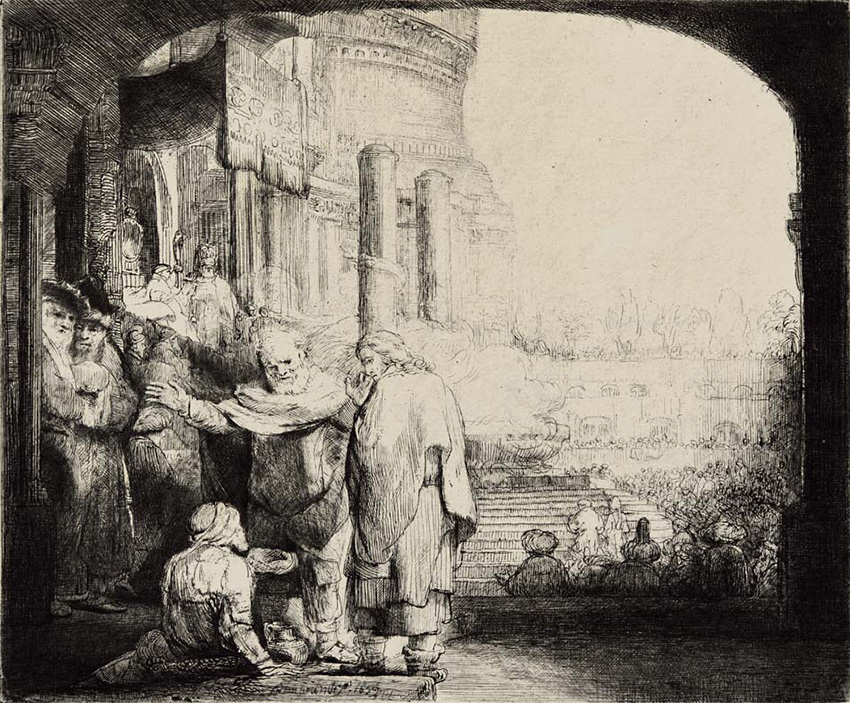 Апостоли Петро й Іоанн біля дверей храму, 1659
