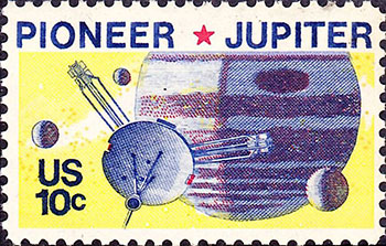 Поштова марка США, присвячена «Піонеру-10»