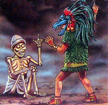 Кецалькоатль та бог смерті