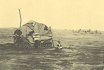 Казахська юрта у степу