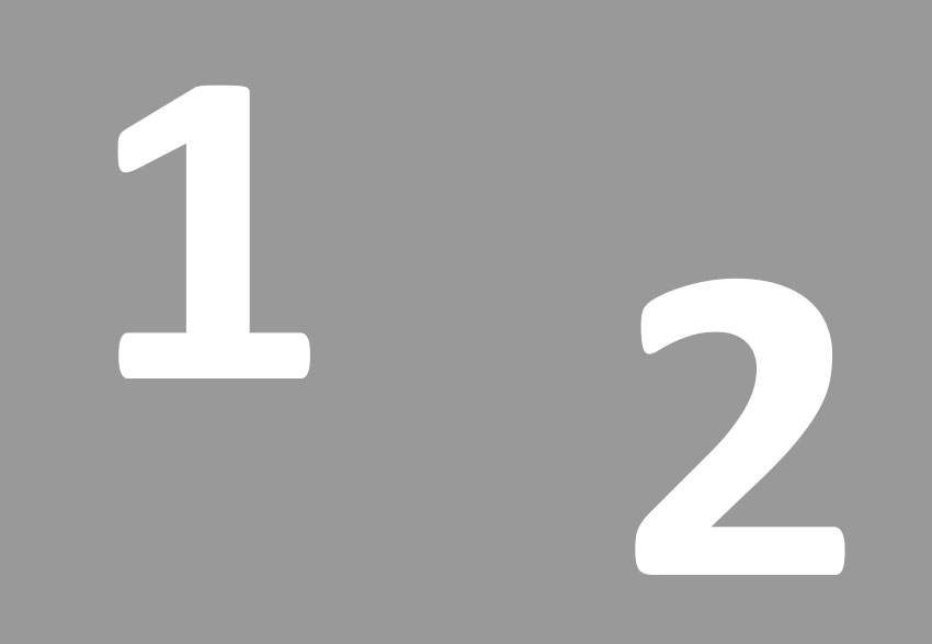 Один (1), два (2)